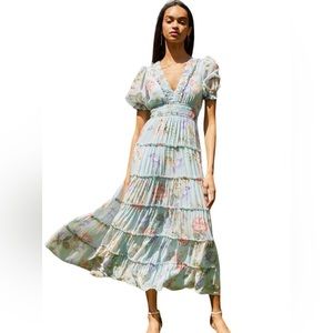 Yumi Kim Floral Maxi Dress in Blue and Pink